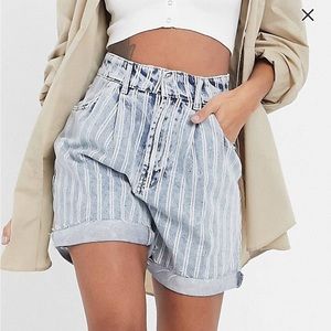 Free People Dogtown Cut Off / Indigo Stripe